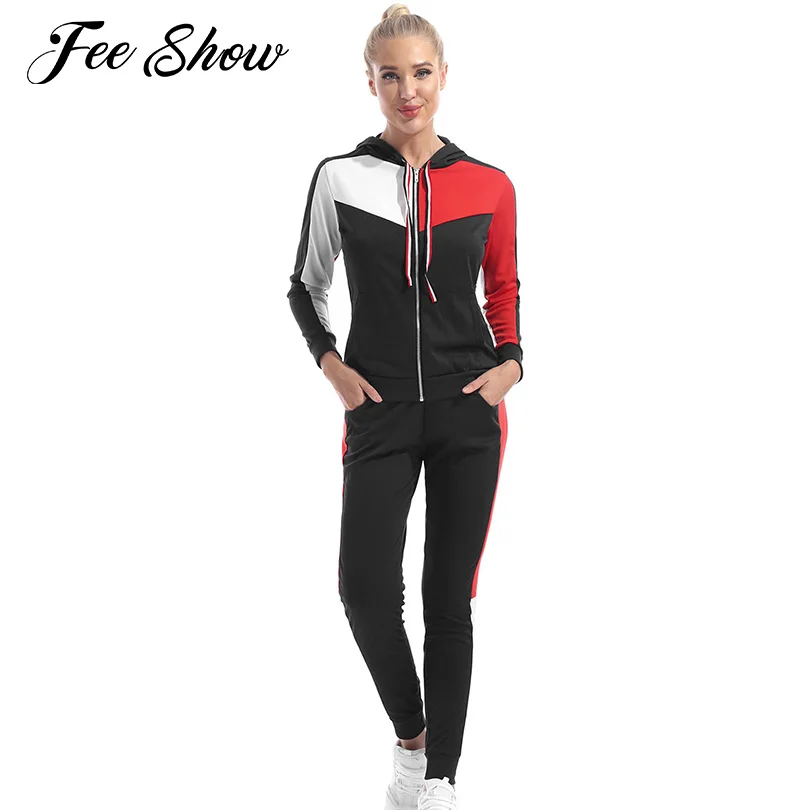 

2021 Women Two Pieces Running Sets Sport Outfits Casual Tracksuits Fitness Sweatsuits Hoodies Coat Top and Pants Workout Clothes