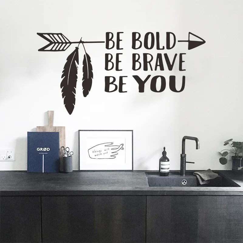 

Dream Catcher Wall Art Decal Be Brave Arrow Vinyl Wall Sticker Kids Room Home Decor Boho Bohemian Feather Wall Sticker