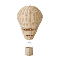 nordic hand woven rattan hot air balloon portable natural photography prop wall hanging living room home decor shop window