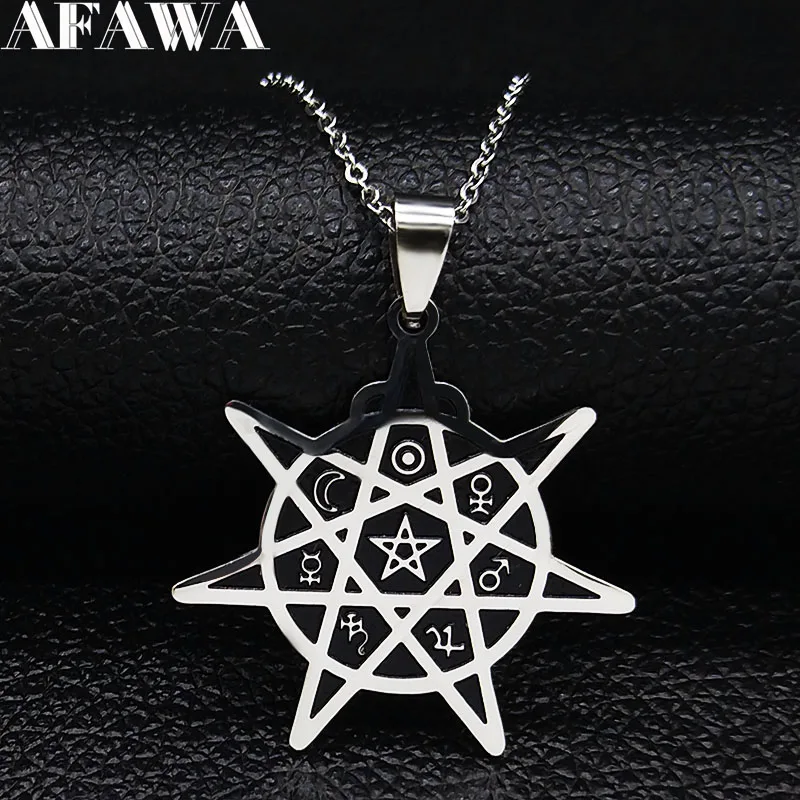 Женское Ожерелье из нержавеющей стали серебряное ожерелье в готическом стиле с