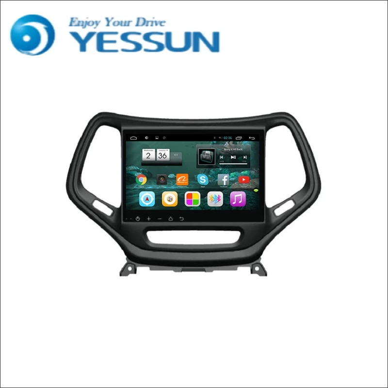 YESSUN для Jeep Cherokee Android большой экран автомобильная навигация GPS HD сенсорный стерео