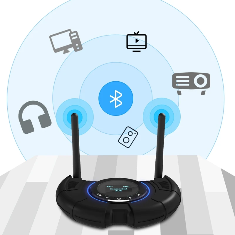 

New 100M Bluetooth o Transmitter Receiver CSR8675 Aptx HD Low Latency Spdif Optical AUx 3.5MM Wireless Adapter