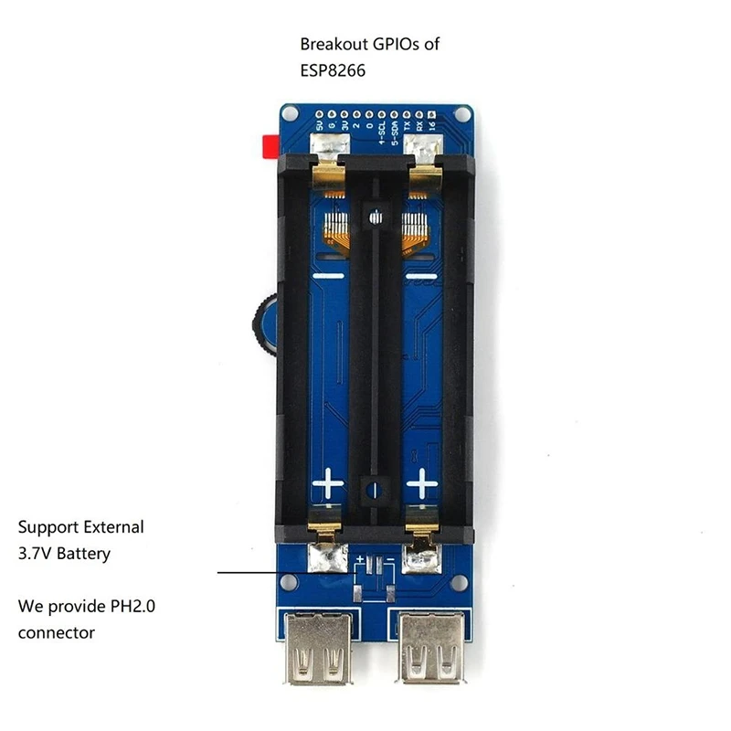 Wi-Fi Deauther Монстр V4 Esp8266 18650 макетная плата Защита от неправильной полярности