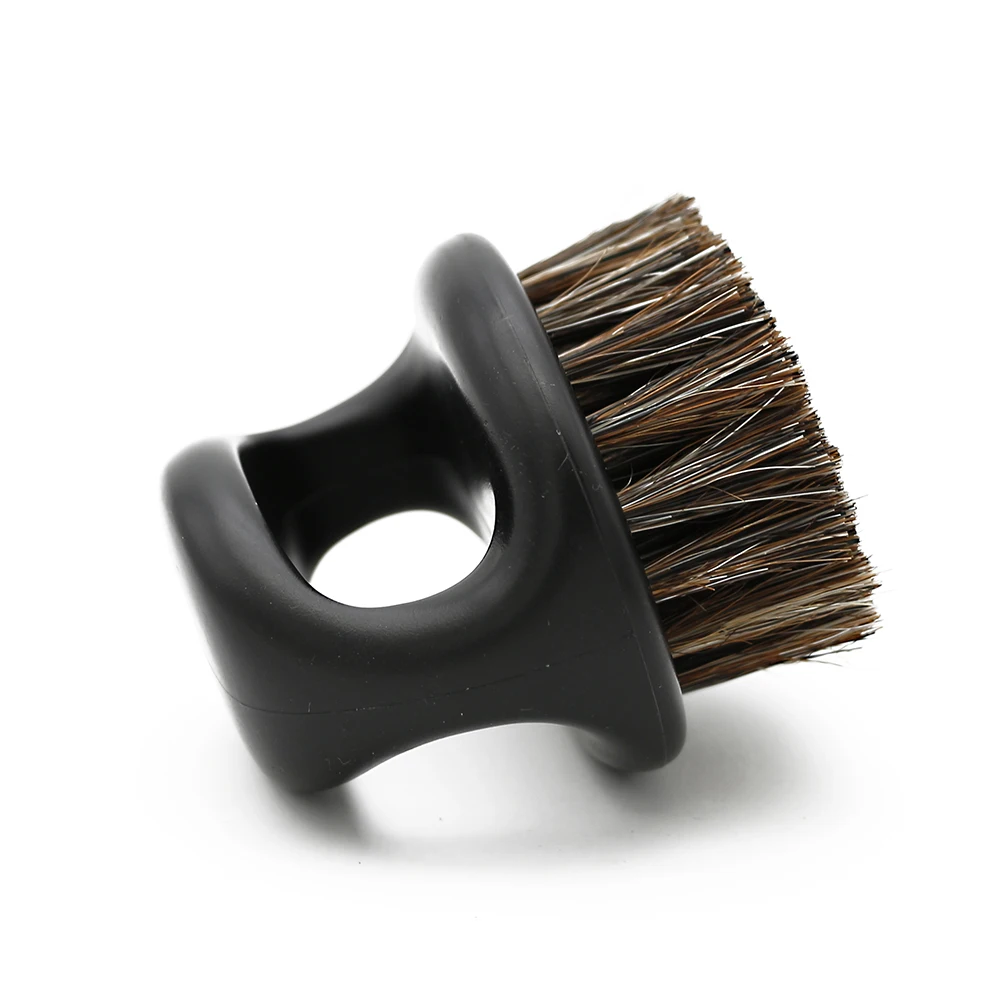 

Barbershop Ring Hair Brush Horse Bristle Beard Brush Men Shaving Brush Portable Barber Beard Brushes Salon Facial Cleaning Brush