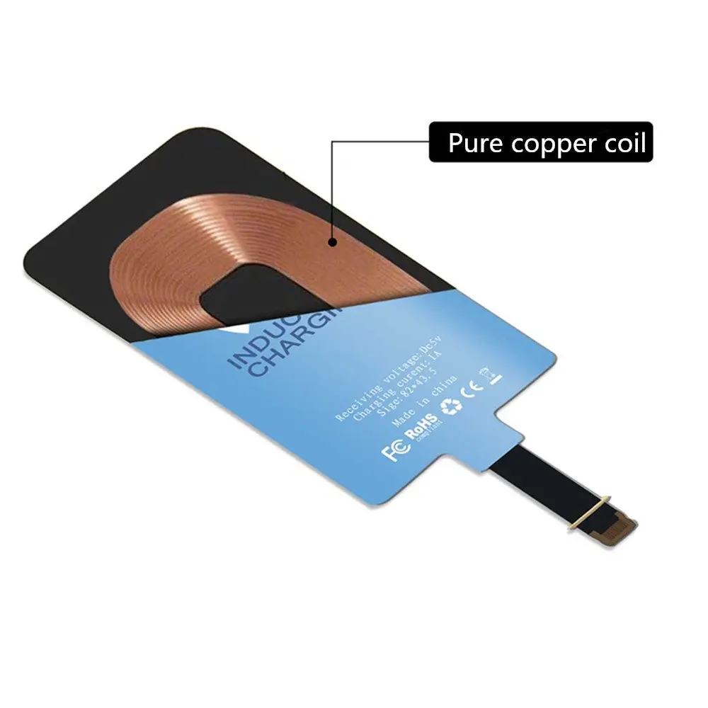 New Qi Wireless Charger Receiver Fast Charging for wireless charger Pad Coil xiaomi huawe iphone samsung phone Type-C/Type-A | Мобильные