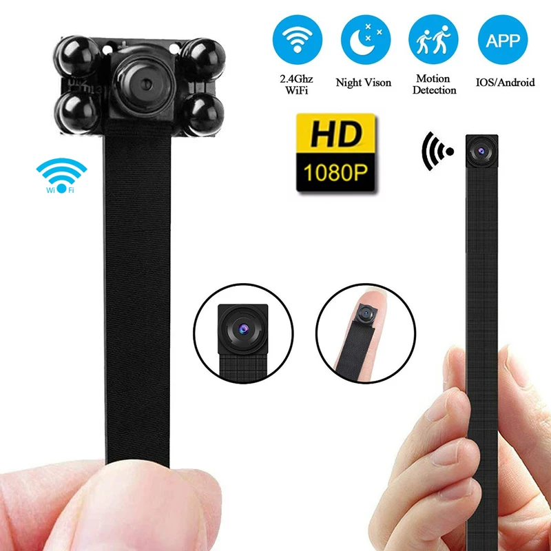 

Миниатюрная ip-камера Full HD 1080P, беспроводная Wi-Fi портативная видеокамера «сделай сам», микрокамера ночного видения, маленькая веб-камера, дом...