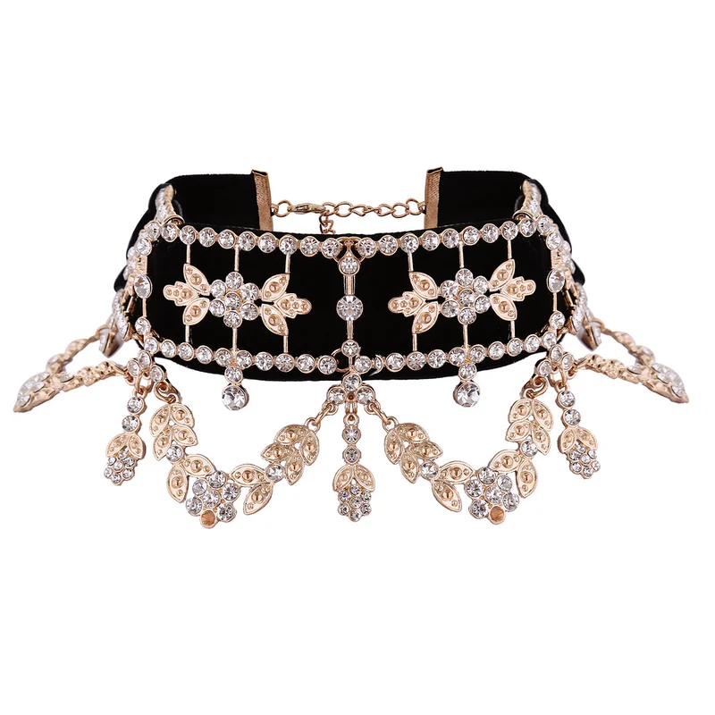 New Fashion Maxi Choker Necklace for Women Crystal Pendant Collar Rhinestone Wedding Bridal Jewelry Colliers Colar Bijous Femme | Украшения