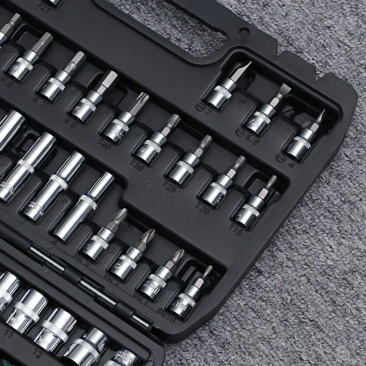 54pcs Car Repair Tool Kit Automobile Motorcycle Tools Precision Ratchet Wrench Set Hardware with Black Box |