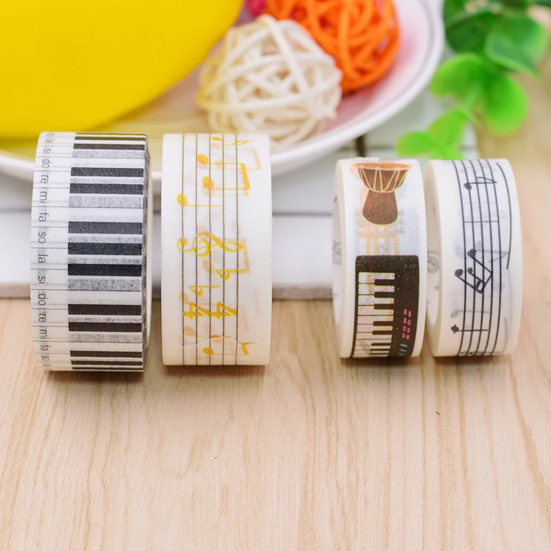 Черно белая клейкая лента для маскировки японская васи декоративная