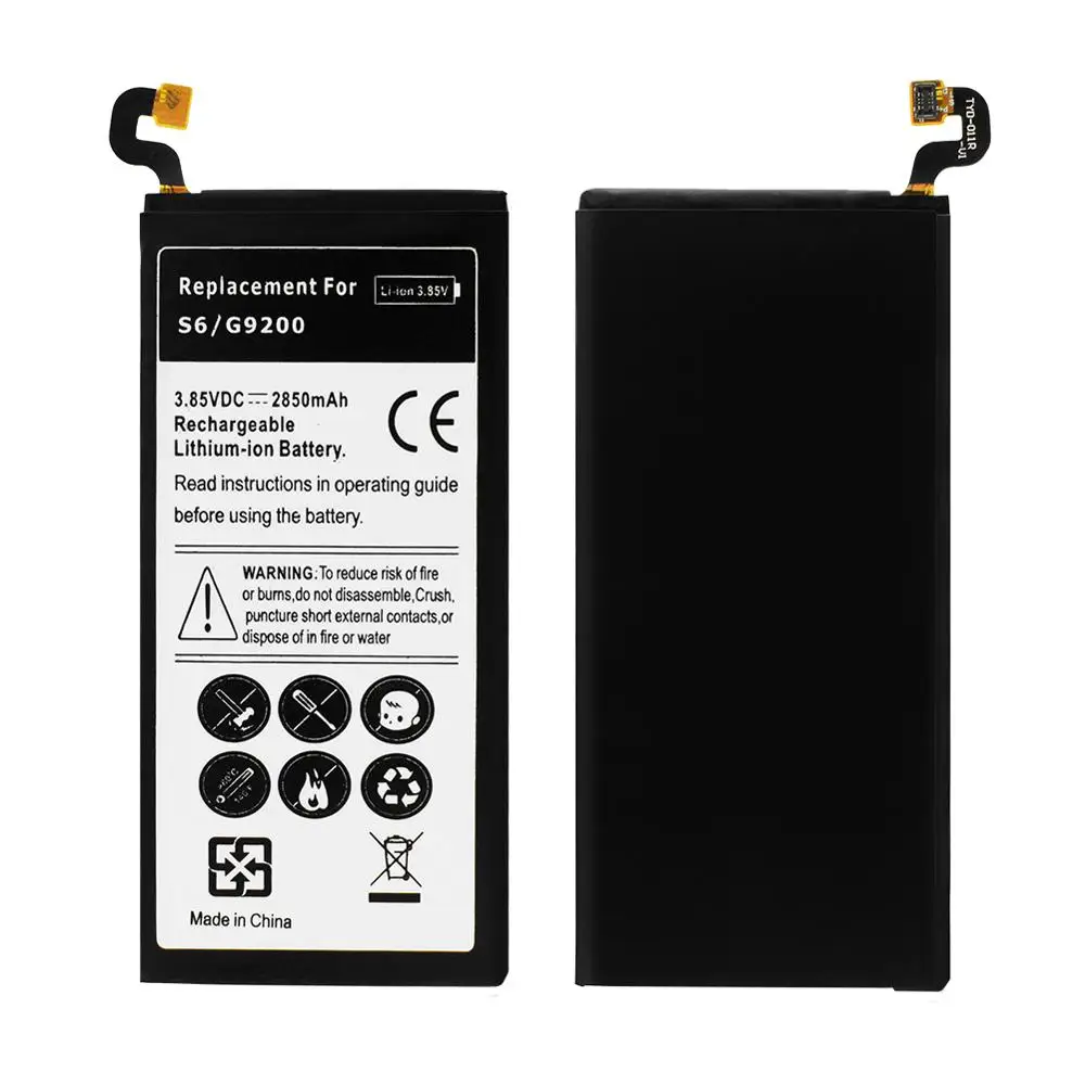 Универсальный аккумулятор 3 85 В 2850 мАч для Samsung Galaxy S6 G9200 G920F G920I G925S G9209 G920A SM