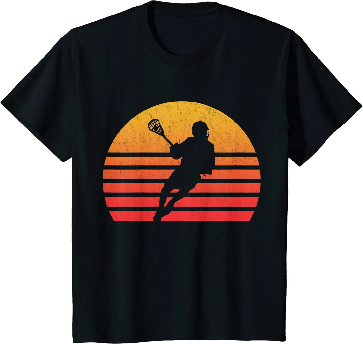 

Summer Men T-shirt Vintage Retro Sunset Lacrosse T-Shirt Geometric Graphic T-shirt High Quality Cotton Short Sleeve O-neck Tops