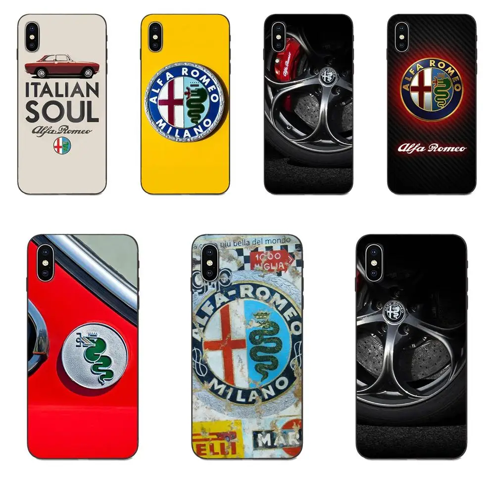 ТПУ оригинальный суперкар Alfa Romeo с логотипом для Huawei NOVA 2 2S 3i 4 4e 5i Y3 Y5 II Y6 Y7 Y9 Lite Plus