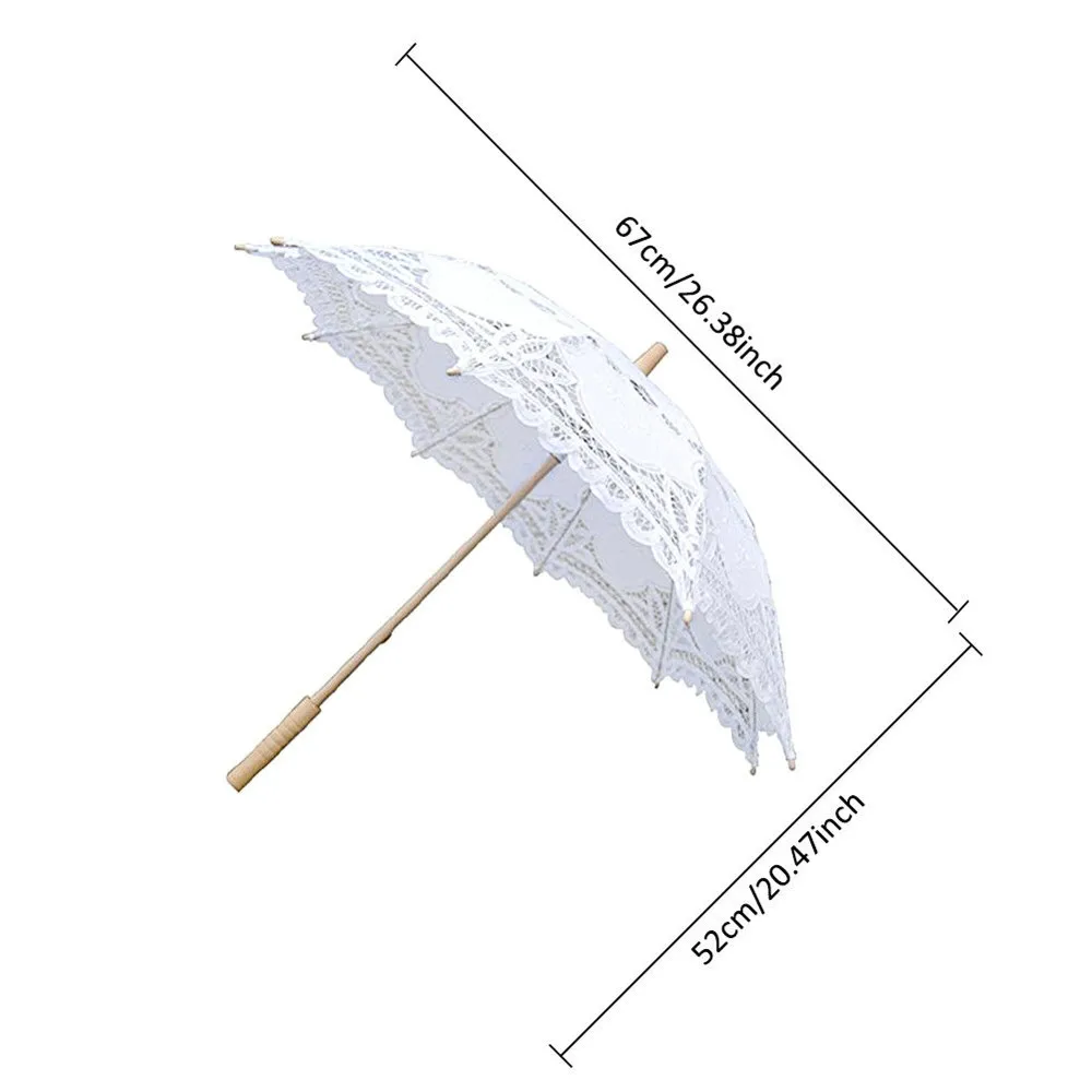 Кружевной зонтик с ручкой винтажный ручной работы вечерние свадебные украшения