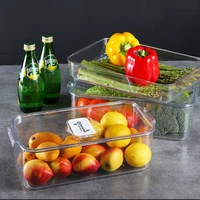 refrigerator storage box with lids food storage bins for fruit vegatable eggs freezer fridge stackable cabinet kitchen organizer