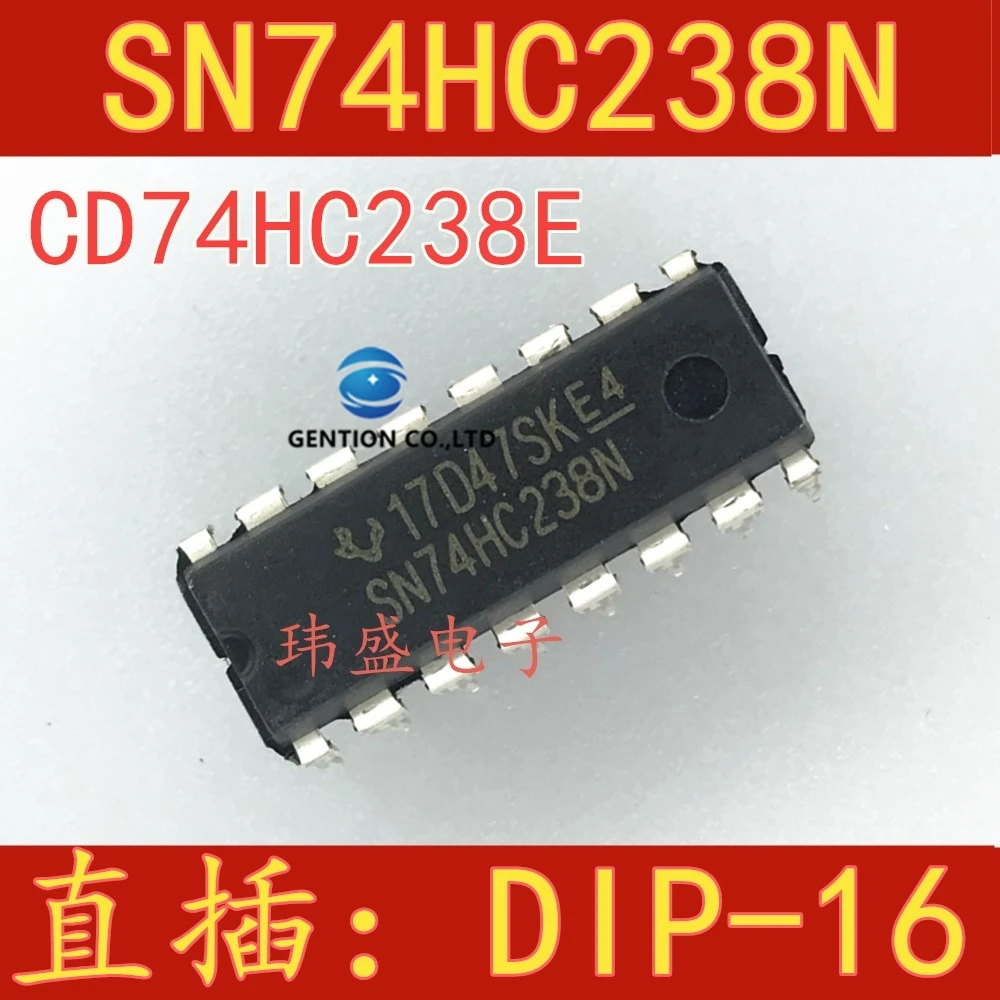 

10 шт., производство 74 hc238n SN74HC238N CD74HC238E DIP16, логическая микросхема в наличии 100%, новая и оригинальная