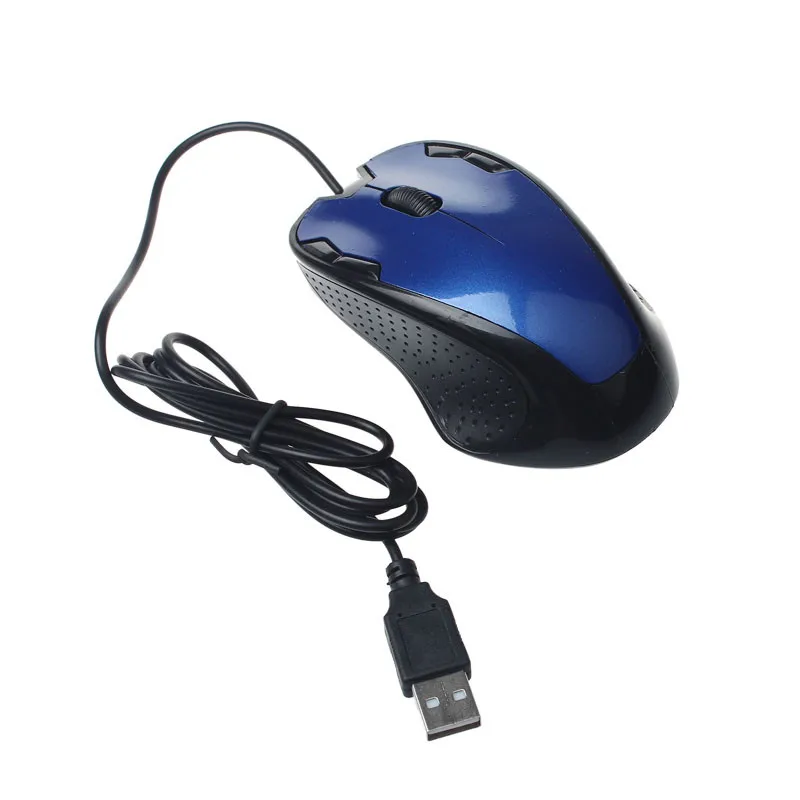 Luxury 1800 Dpi Sensitive Usb Wired Optical Gaming Mice Mouse For Pc Laptop Blue Ergonomic Friction Mini Mouse