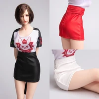 16 tym053 womens elegant mature imitation leather mini skirt bag hip skirt for 12 inch action figure
