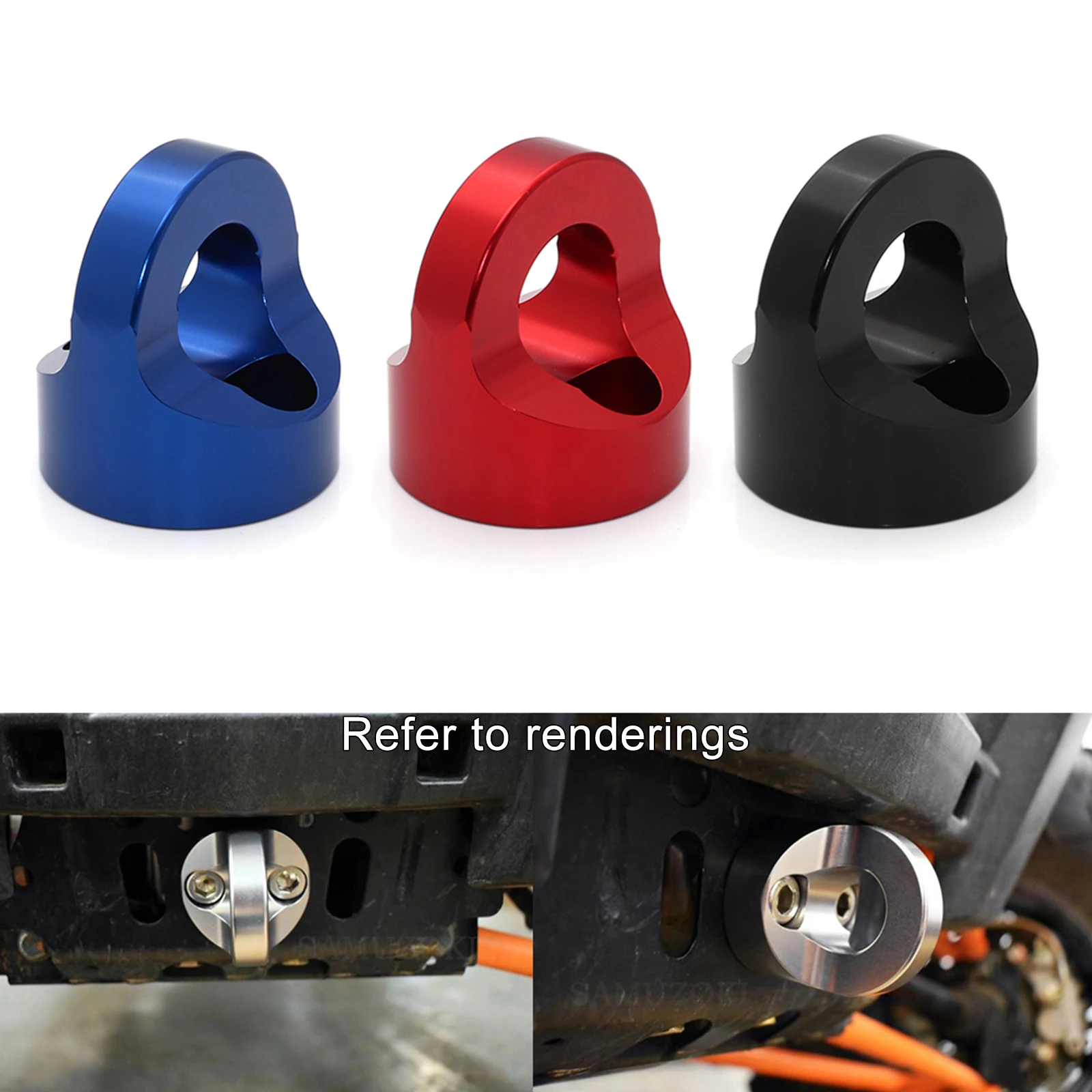 

CNC Billet Front Tow Hook Tie Down Anchor for Polaris General RS1 RZR XP 1000 XP 4 1000 XP 4 Turbo S 1000 S 900 4 900