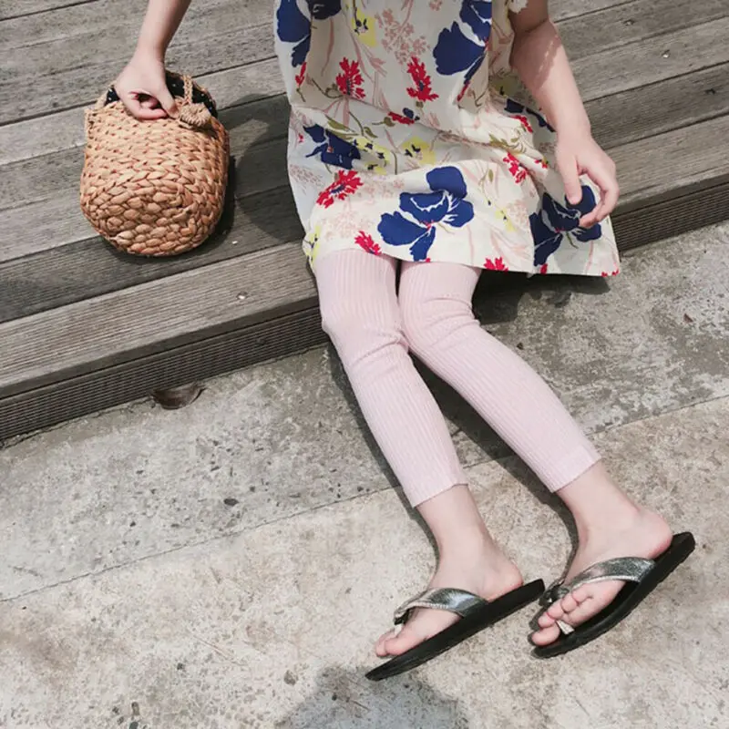 PUDCOCO/плотные теплые хлопковые леггинсы полной длины для девочек простые детские