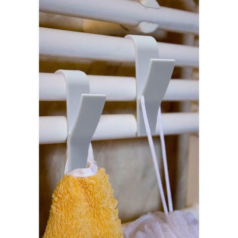 

Towel Mop Hooks Hanger Storage Holders Clothes Hat Rail Radiator Tubular Bath Hook Holder FBS889