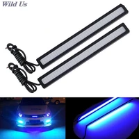 dc 12v 17cm blue super bright led car cob lights drl fog driving running lamp waterproof 1pcs