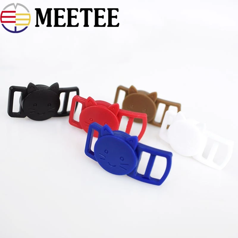Meetee 50 шт. пластиковые пряжки с кошачьей головой из смолы безопасный отрыв