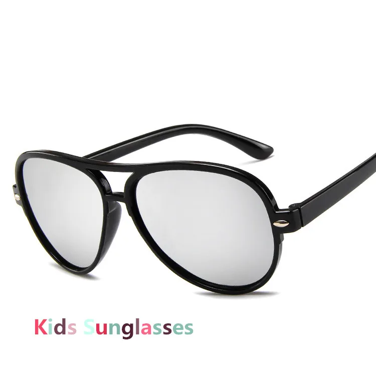 Новые очки детские модные большие рамки Пилот солнцезащитные для девочек и