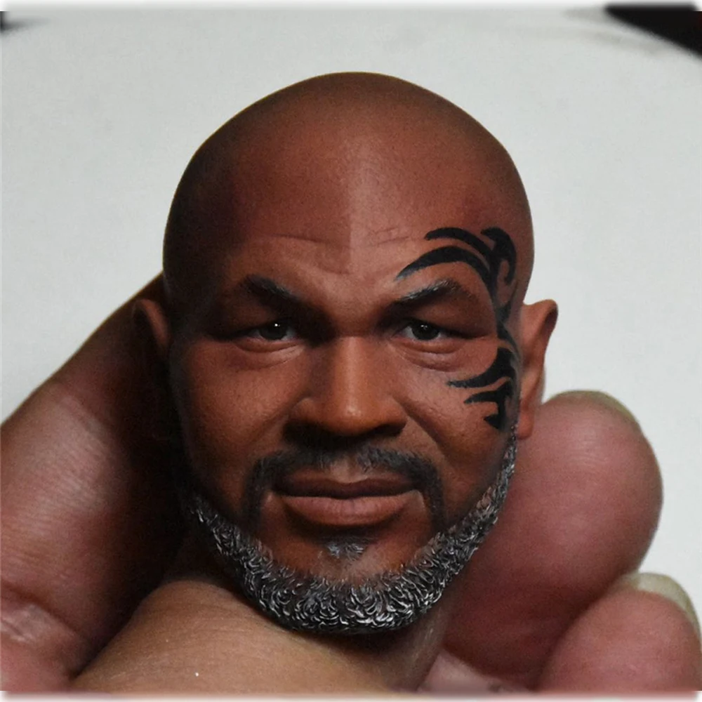 

Hot selling 1/6 scale soldier head sculpture Tyson head and beard tattoo, suitable for 12-inch muscle body design.