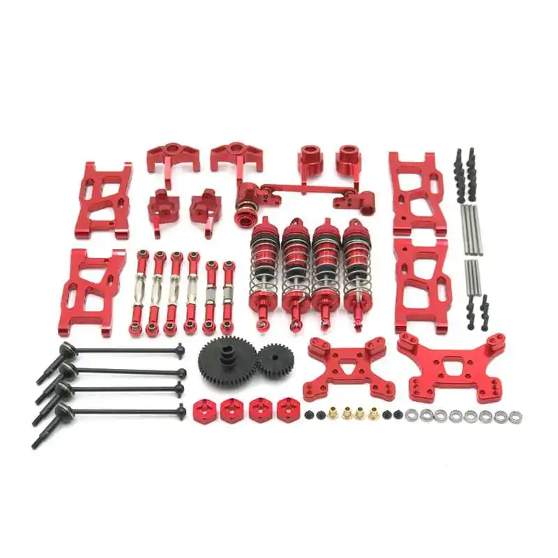 

Para wltoys 144001 124019 peças do carro rc kit de atualização amortecedor eixo da movimentação puxar haste balanço braço
