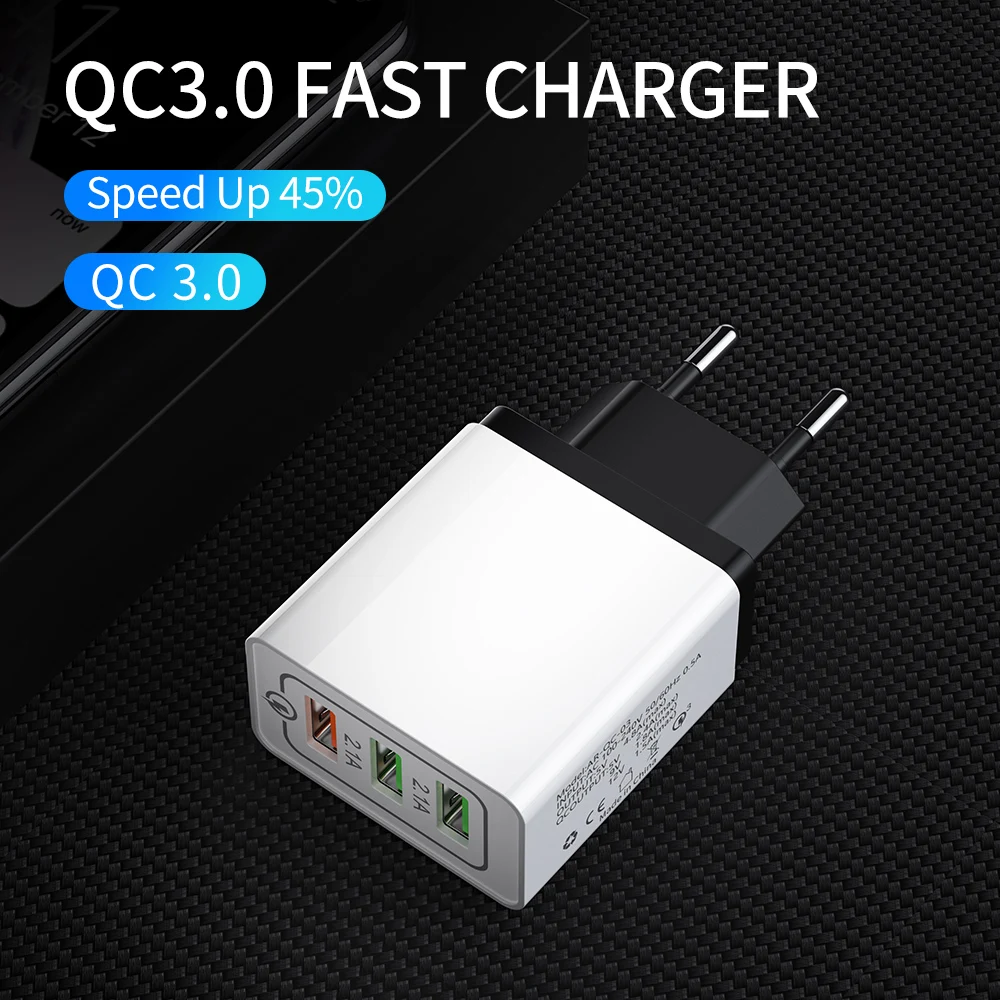 YKZ 3 USB зарядное устройство Быстрая зарядка 0 Зарядка адаптер 24 Вт мобильный