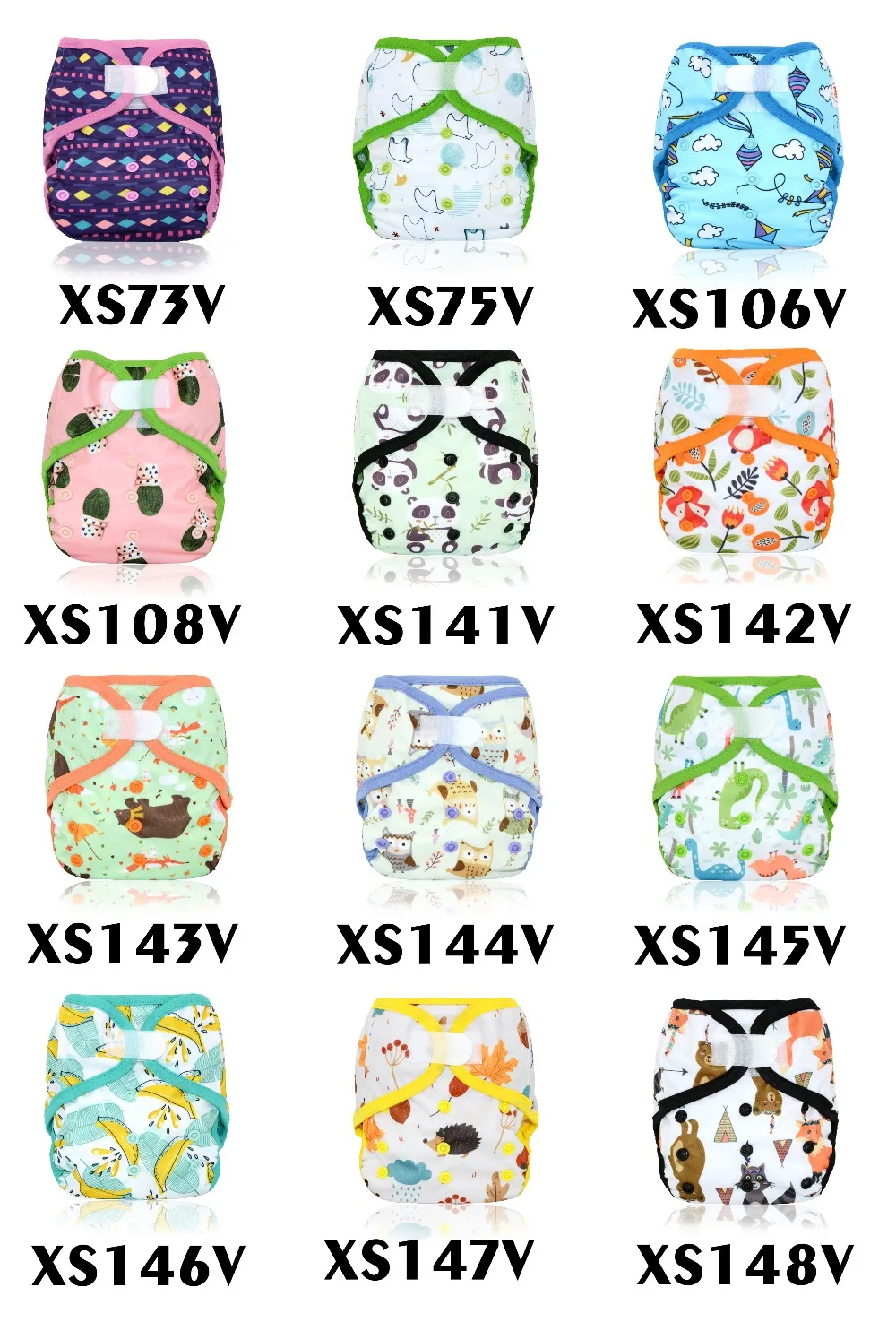 Happy Flute Hook& Loop OS детские тканевые подгузники с или без бамбуковой хлопковой вставки, водонепроницаемый дышащий s m& L регулируемый