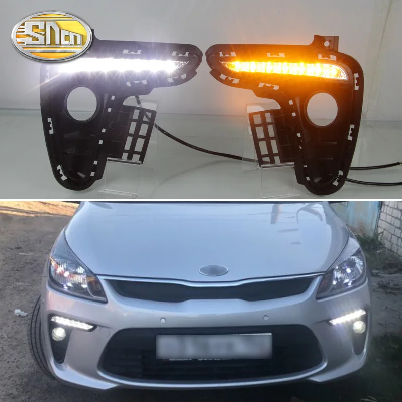 Для Kia Rio K2 2017 2018 желтый Поворотная сигнальная лампа Стиль реле Водонепроницаемый