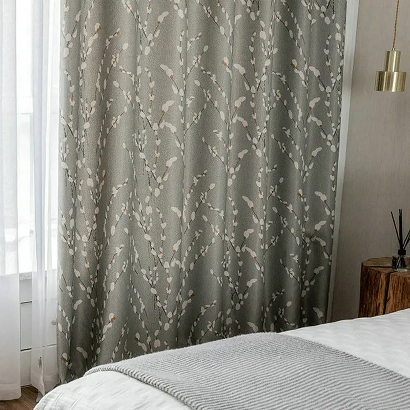 Современные Плотные Шторы BIGMUM Rideaux с цветочным рисунком сливы для гостиной