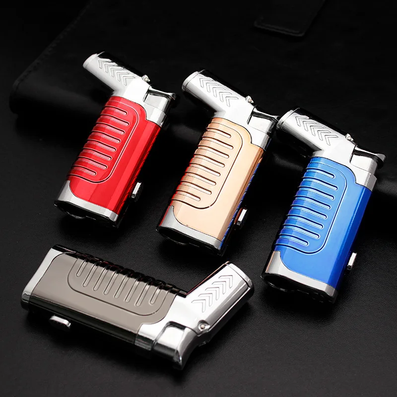 Новинка 2019 три турбо зажигалки газовая зажигалка большой емкости распылитель