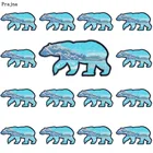 Prajna 10 шт. нашивки с полярным медведем на одежду значки панка аппликация утюжок на вышитые нашивки для одежды наклейки уличные нашивки