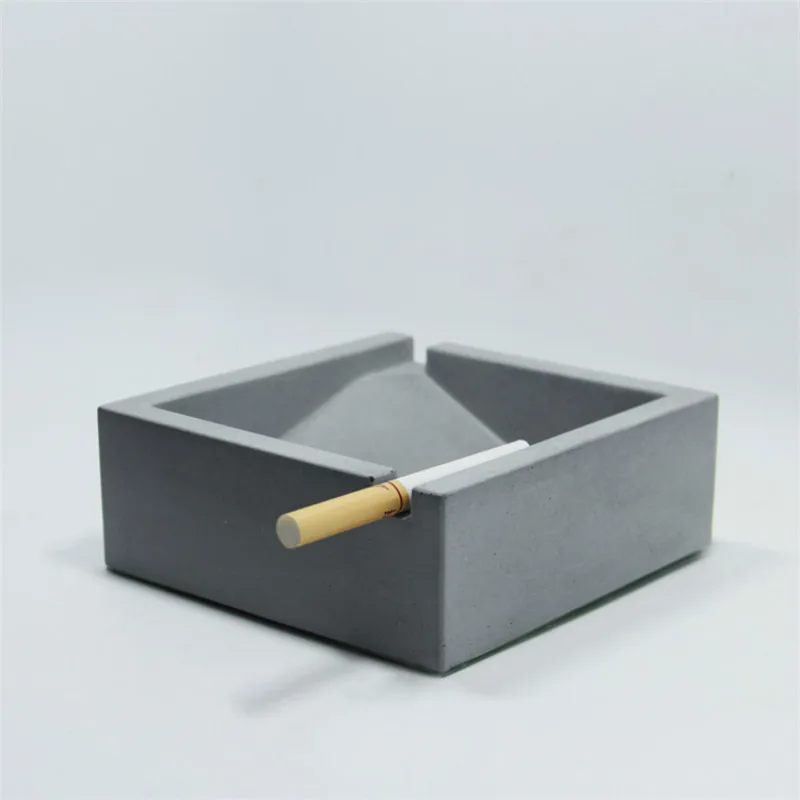 

Sqaure Cement Silicone Ashtray Mold Handmade Silica Concrete Mould