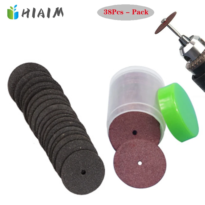 

38pcs Cutting Disc Circular Saw Blade Grinding Wheel For Dremel Rotary Tool Abrasive Sanding Disc Tools+2pcs Connecting Rods AAA