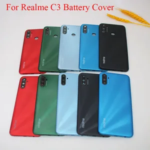Original For Realme C3 Premium Edition RMX2020 RMX2021 2027 Back Battery Cover Rear Door Housing Cas