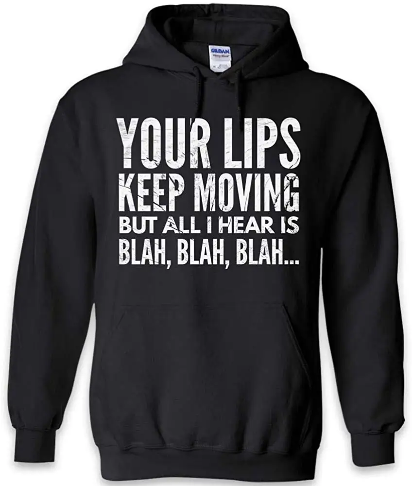 TSDFC ваши губы двигаются но все что я знаю это бла забавная Толстовка | черный темно