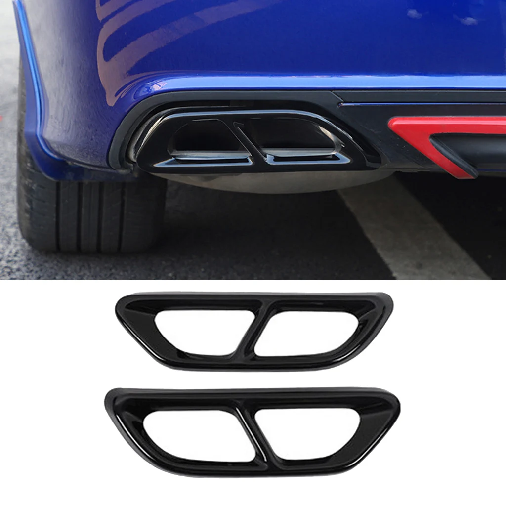 2 шт. Автомобильный задний цилиндр глушитель наконечник выхлопной трубы крышка