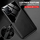 Чехол для Xiaomi 11 T Pro, задняя крышка из оргстекла, кожаный чехол для Xiaomi11T 5G Mi 11 T Mi11T 11TPro, автомобильный магнитный держатель, противоударный чехол