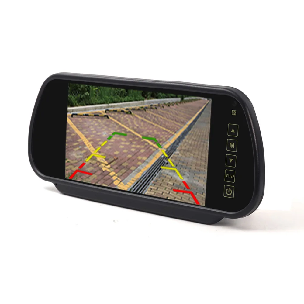 7-дюймовый монитор для зеркала заднего вида универсальный AV-вход система |