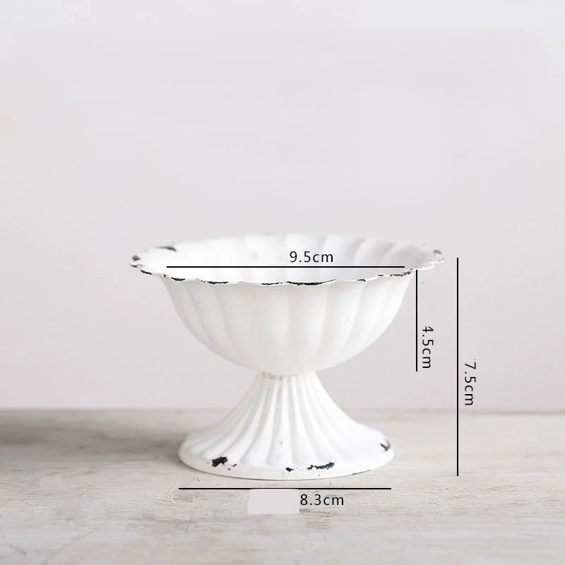 Классический цветочный горшок специальная железная чашка белый маленький для