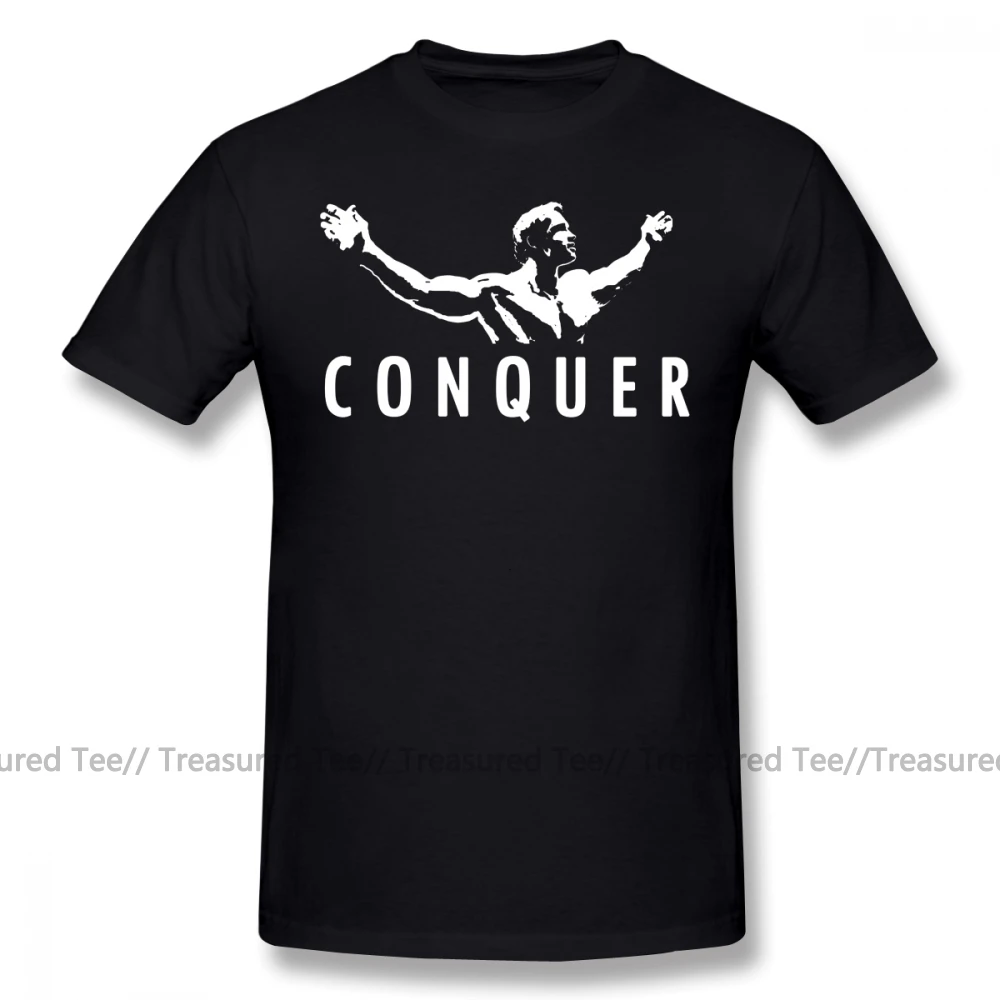 Футболка Arnold Schwarzenegger, футболка Arnold Schwarzenegger Conquer, 100 хлопок, свободная футболка, Классическая футболка