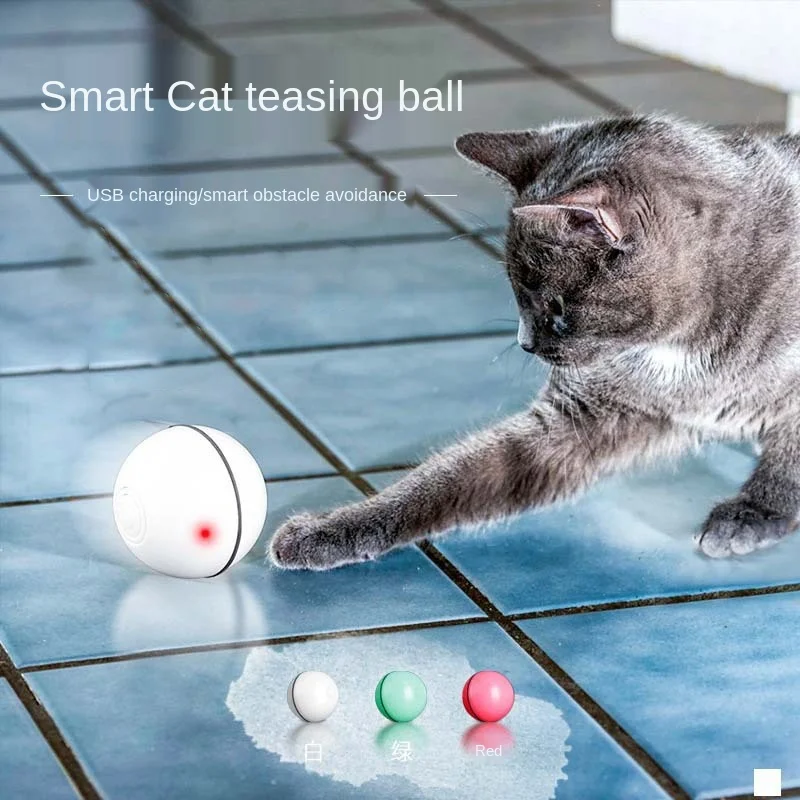 

Pet cat toy LED luminous funny cat ball USB charging Smart funny cat toy electric rolling ball called the ball