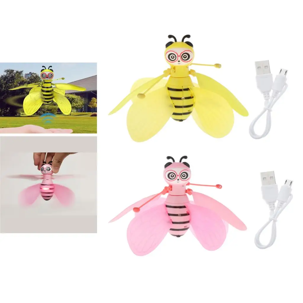 Helic&oacute;ptero de inducci&oacute;n infrarroja con luz LED brillante para ni&ntilde;os, juguete de Dron de inducci&oacute;n con luz LED brillante-3