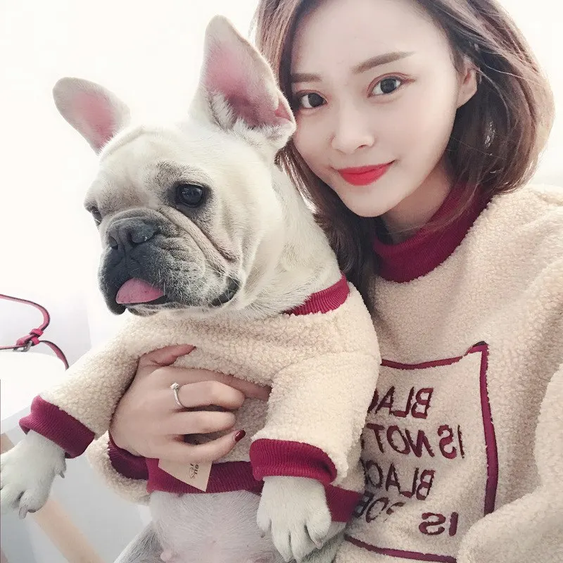 Толстая флисовая семейная Одежда для собак одежда родителей и детей зимнее