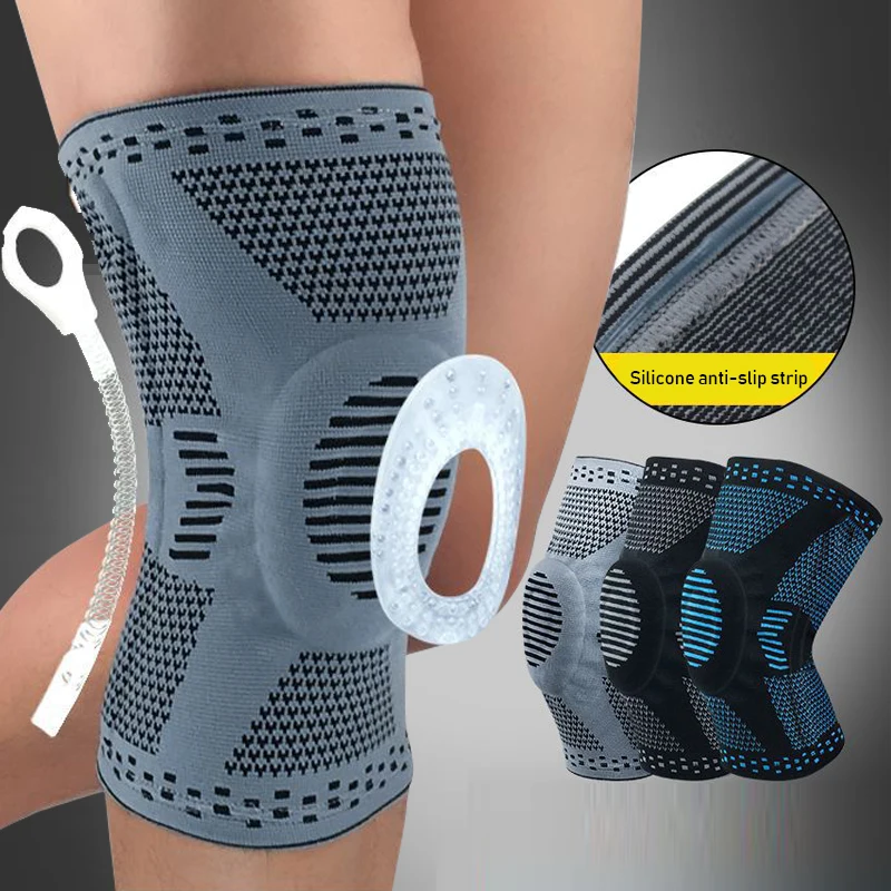 

1 шт., силиконовый бандаж на колено для баскетбола и бега