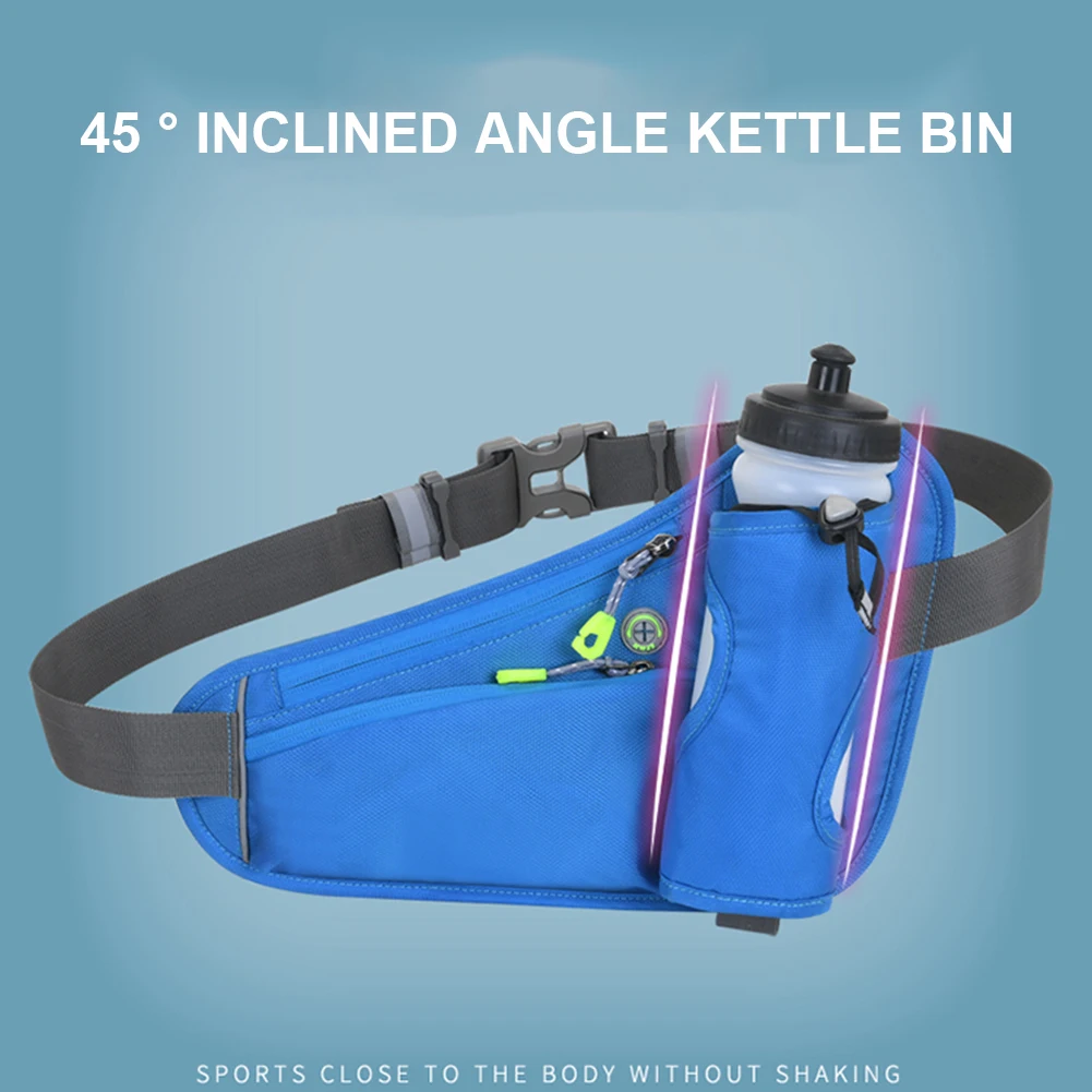 

Running Waist Bags Water Bottle Holder Outdoor Camping Hiking Fitness Cycling Sports Fanny Packs with Night Reflective Strip