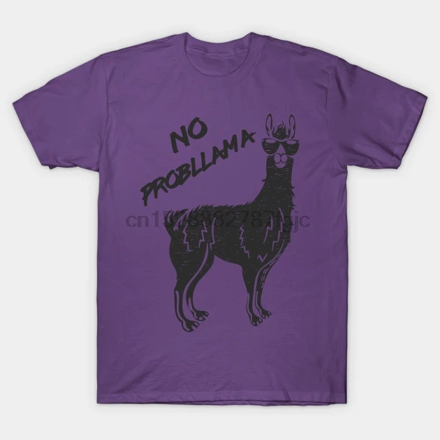 Мужская футболка No problama Llama T Shirt wo тройники топ|Мужские футболки| |